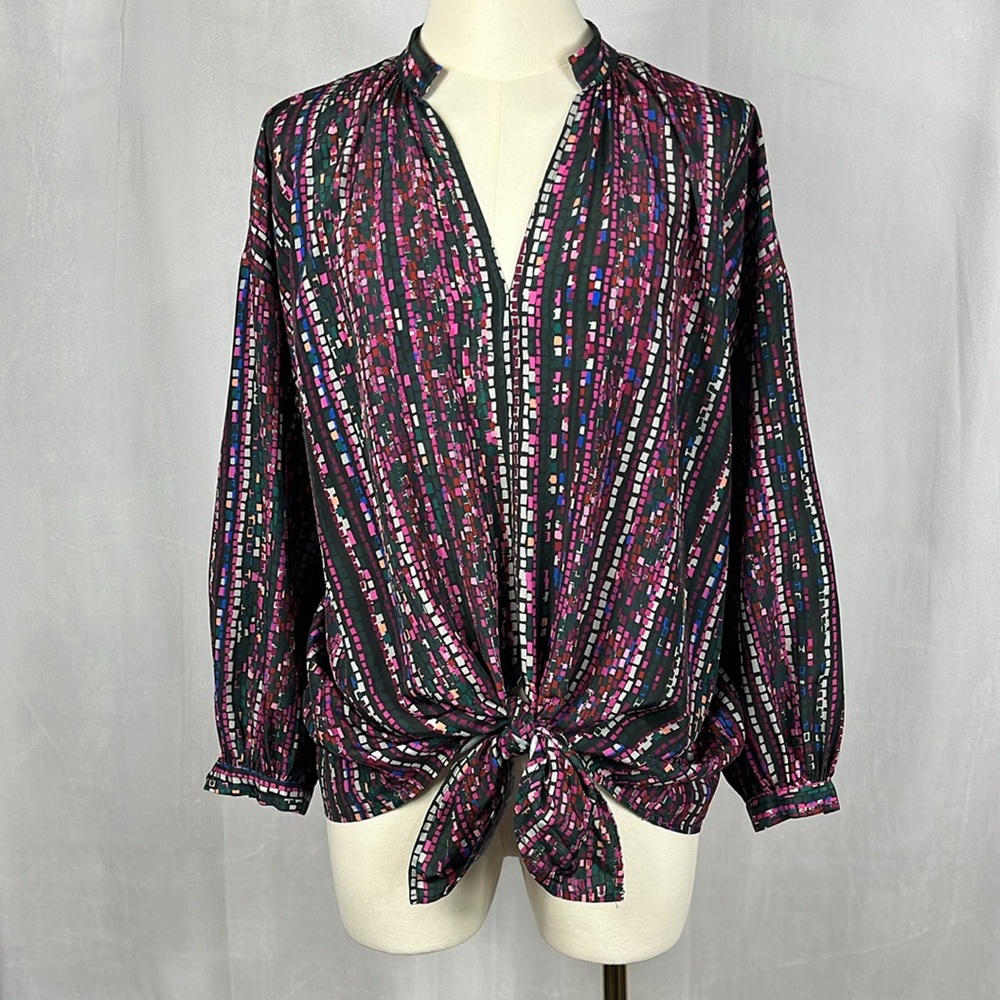 Marie Oliver Evereve Hendrix Blouse in Pink Confetti.